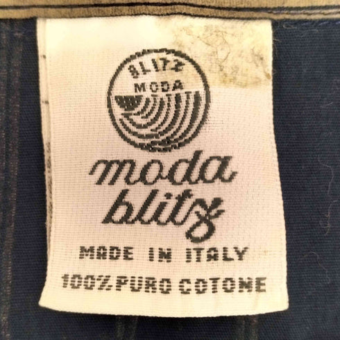 moda blitz イタリア製 ストライプレギュラーカラーL/S シャツ メンズ