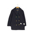 ロイヤルネイビー ROYAL NAVY BLUE 5 金ボタン ショールカラー キルティング裏地 ウール ピーコート メンズ import:L
