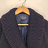 ロイヤルネイビー ROYAL NAVY BLUE 5 金ボタン ショールカラー キルティング裏地 ウール ピーコート メンズ import:L