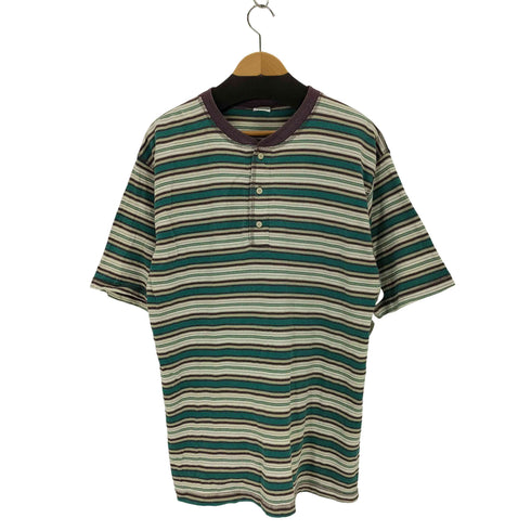 BLEU ICE MADE IN USA ヘンリーネック ボーダーS/S Tシャツ メンズ JPN:XL
