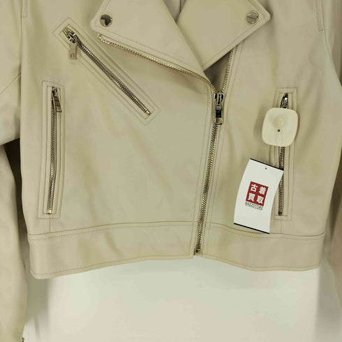 ザラ ZARA フェイクレザー ダブルライダースジャケット レディース import:L