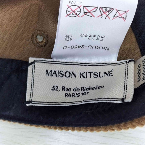 メゾンキツネ MAISON KITSUNE Corduroy Parisien Baseball Cap メンズ