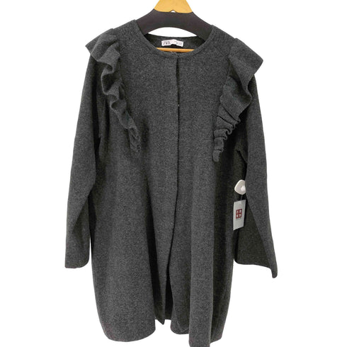 ザラ ZARA Ruffled Knit Coat レディース import:L