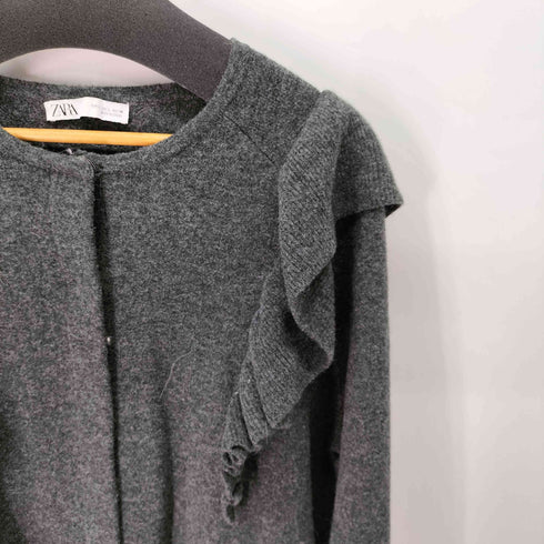 ザラ ZARA Ruffled Knit Coat レディース import:L