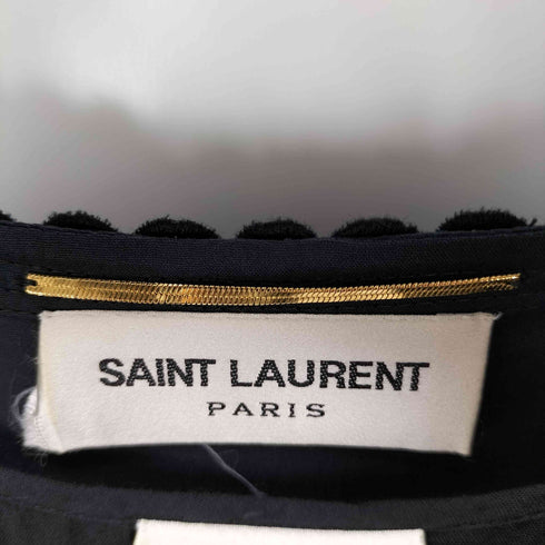 サンローランパリ SAINT LAURENT PARIS イタリア製 コットン レースフリルワンピース レディース