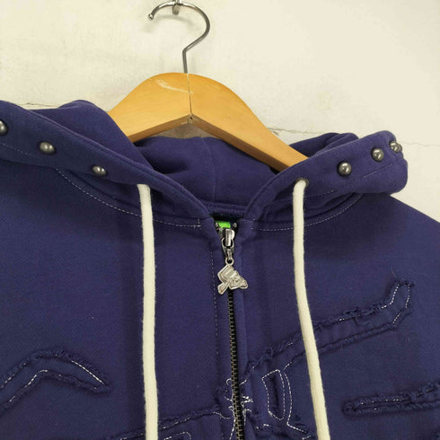 SPECIAL GUEST K.K スタッズ付フロント刺繍ジップパーカー street メンズ M
