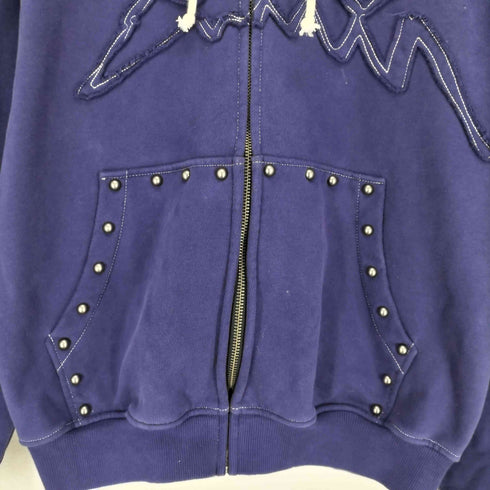 SPECIAL GUEST K.K スタッズ付フロント刺繍ジップパーカー street メンズ M
