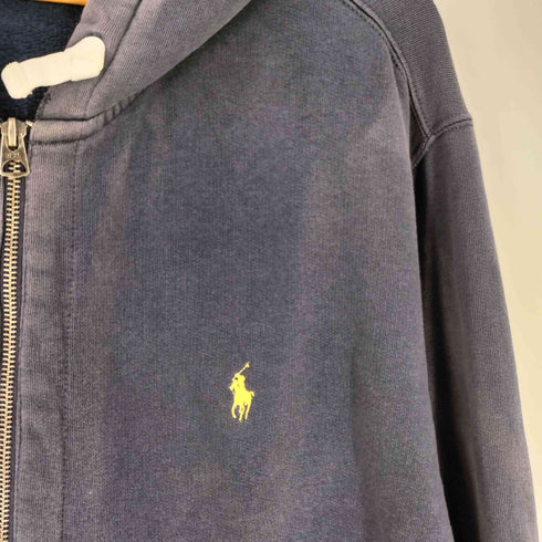 ポロバイラルフローレン Polo by RALPH LAUREN 90S ポニー刺繍 フードサーマル コットンポリ ジップアップ パーカー メンズ import:XL