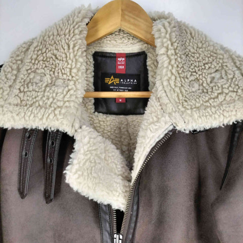 アルファインダストリーズ ALPHA INDUSTRIES B-3 FAKE MOUTON JACKET メンズ import:M