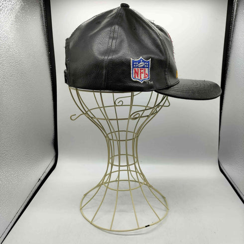エヌエフエル NFL アメフト 旧 チーム ロゴ 刺繍 6パネル オール レザー スナップバック キャップ メンズ ONE SIZE