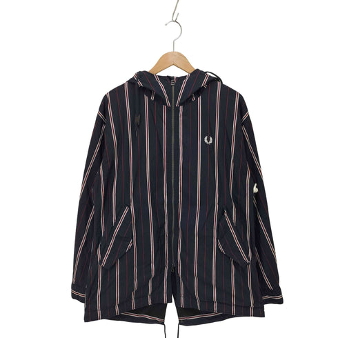 フレッドペリー FRED PERRY ストライプ フィッシュテール モッズコート 裏地フリース メンズ JPN:S