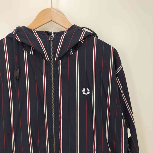 フレッドペリー FRED PERRY ストライプ フィッシュテール モッズコート 裏地フリース メンズ JPN:S