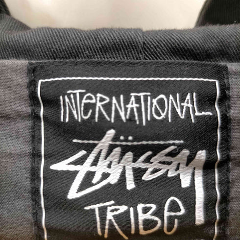 ステューシー Stussy INTERNATIONAL TRIBE Sロゴ 刺繍 コットン フーデット バーシティ ジャケット スタジャン メンズ import:XL