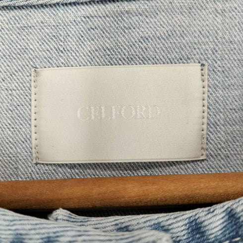 セルフォード CELFORD ノーカラーデニムジャケット レディース 36