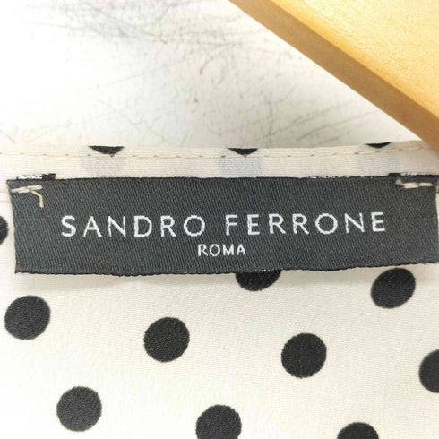 sandoro ferrone ドットプリーツワンピース イタリア製 レディース EUR:46