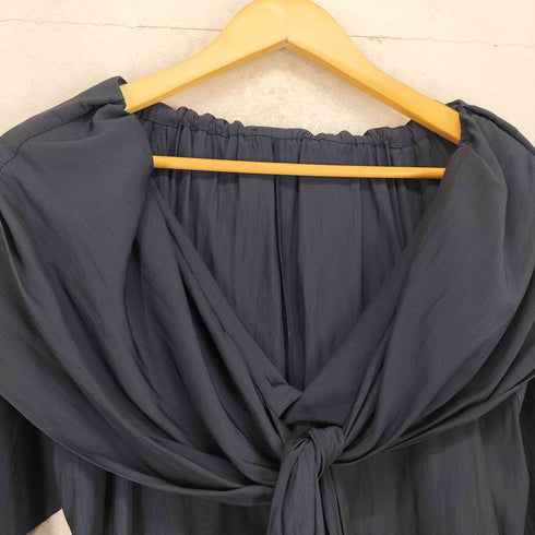 ミースロエ MIESROHE オフショルダーサテンドレスシャツ elegance レディース F