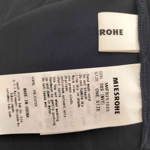 ミースロエ MIESROHE オフショルダーサテンドレスシャツ elegance レディース F
