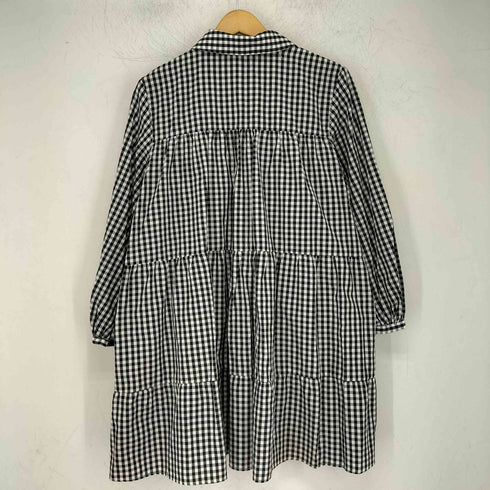 ザラ ZARA ギンガムチェック ティアードミニワンピース レディース import:M