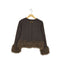 ザラ ZARA コントラストニットフェイクファージャケット レディース S