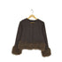 ザラ ZARA コントラストニットフェイクファージャケット レディース S