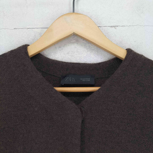 ザラ ZARA コントラストニットフェイクファージャケット レディース S