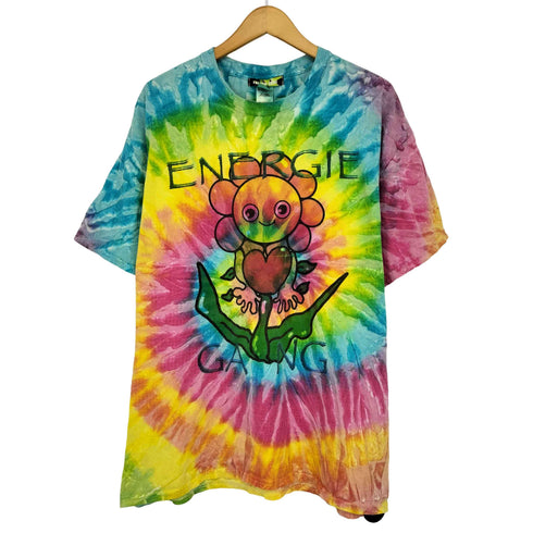 ENERGIE GANG キャラクタープリント 後染め タイダイ クルーネック Tシャツ メンズ JPN:XL