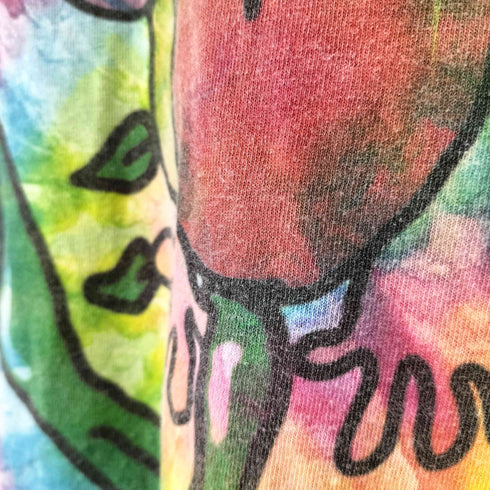 ENERGIE GANG キャラクタープリント 後染め タイダイ クルーネック Tシャツ メンズ JPN:XL