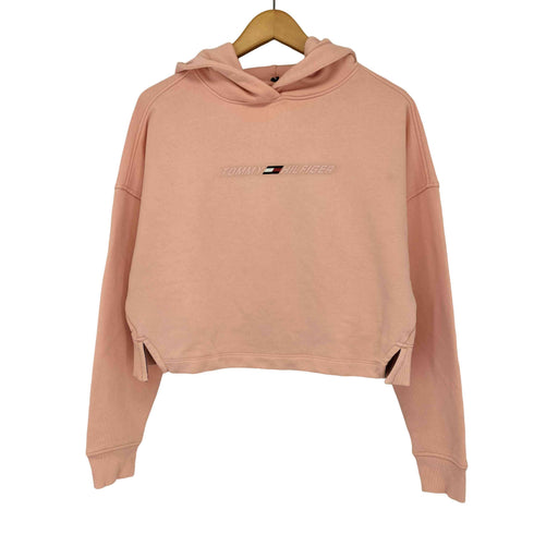 トミーヒルフィガー TOMMY HILFIGER ロゴプリント クロップド プルオーバー パーカー レディース
