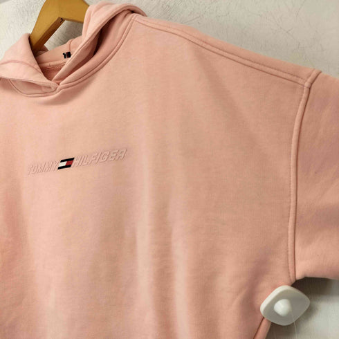 トミーヒルフィガー TOMMY HILFIGER ロゴプリント クロップド プルオーバー パーカー レディース