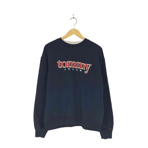トミージーンズ tommy jeans 25AW 90sテクスチャーグラフィッククルーネックトレーナー メンズ import:M