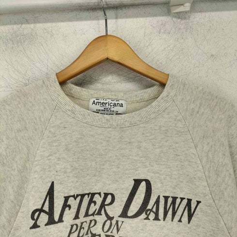 アメリカーナ Americana for SALON 別注 カットアウトロゴ サイドジップ スウェットプルオーバー レディース
