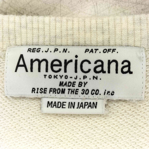 アメリカーナ Americana for SALON 別注 カットアウトロゴ サイドジップ スウェットプルオーバー レディース