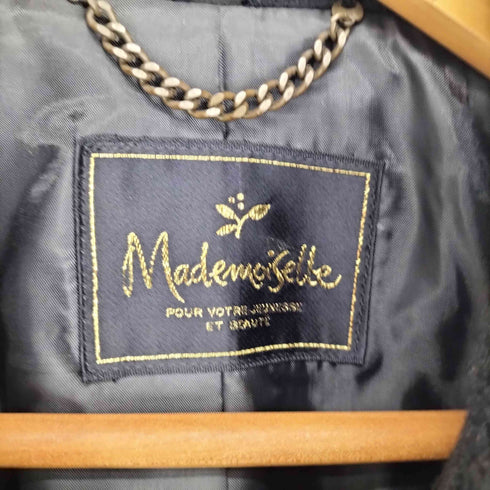 Mademoiselle CASHMERE カシミヤ混 ステンカラー コート レディース JPN:9号