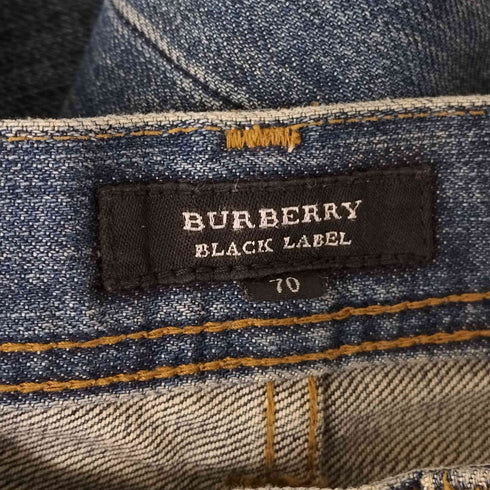バーバリーブラックレーベル BURBERRY BLACK LABEL ホースロゴ刺繍 ボタンフライデニム メンズ 70