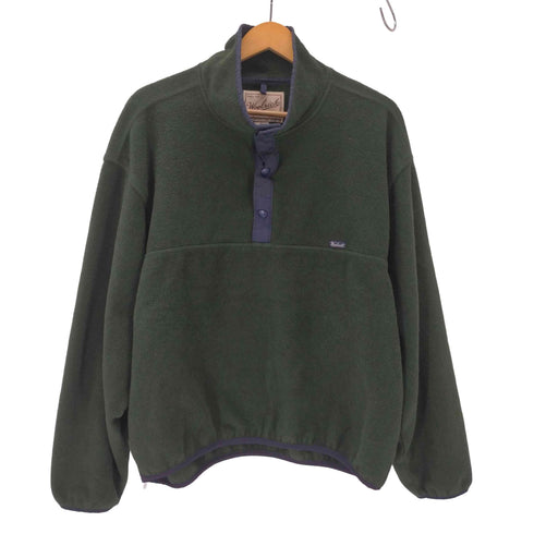 ウールリッチ WOOLRICH 90S 白タグ USA製 スナップT 型 前立て ナイロン ボア フリース プルオーバー Polartec ポーラテック メンズ import:XL