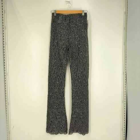 ザラ ZARA FLARED SEMI SHEER SEQUIN LEGGINGS フレアシルエット セミシアー スパンコール レギンス レディース JPN:M