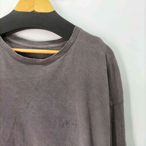 アンセルム ANCELLM EMBROIDERY DYED LS T-SHIRT ロンT メンズ