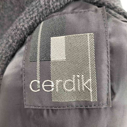 CERDIK pure cashmere カシミヤ100 比翼 ステンカラーコート メンズ 90A4