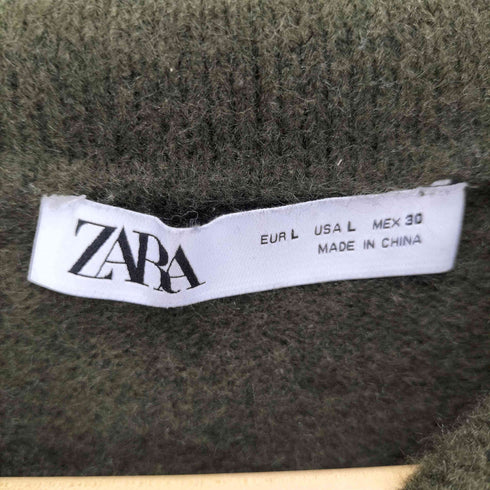 ザラ ZARA ナイロン混 ウール プルオーバー ニットポロ セーター レディース import:L