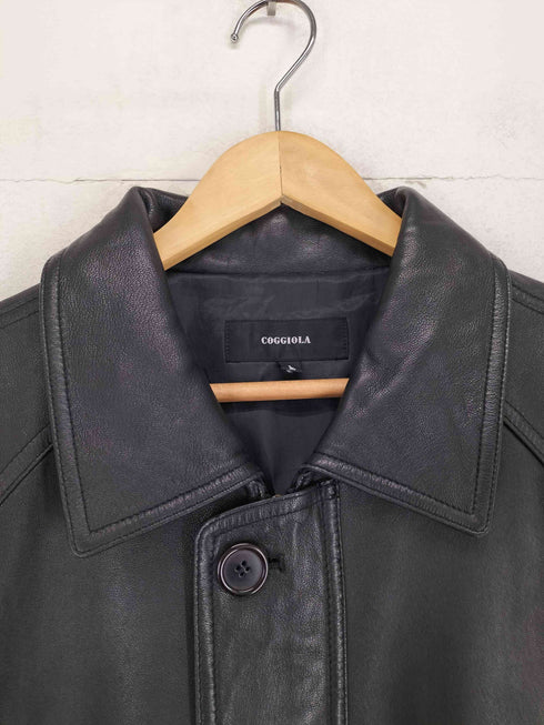 COGGIOLA lamb leather ラムレザー レザーコート メンズ import:L