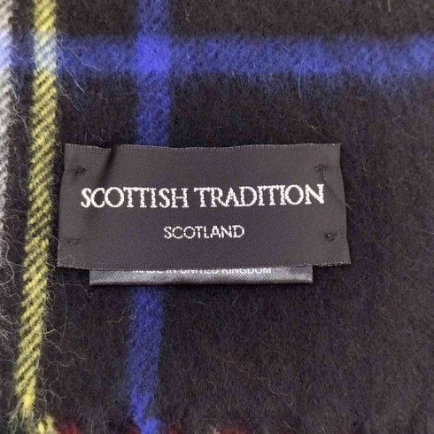 スコティッシュトラディション scottish tradition ウールアンゴラ タータンチェック マフラー メンズ