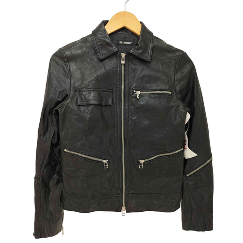 ビームスボーイ BEAMS BOY ピッグレザージャケット 襟付き ジップ レディース
