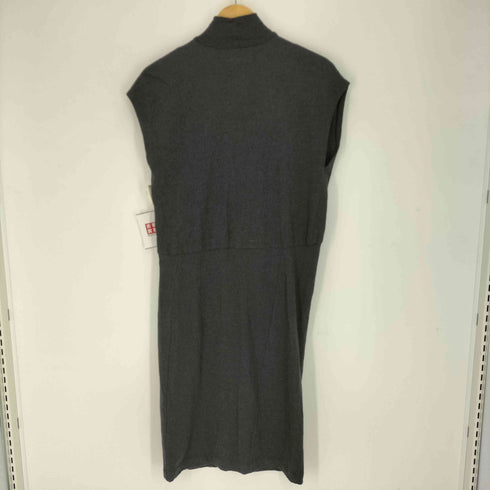 hussein chalayan ウール クルミ スナップボタン フレンチスリーブ スタンドカラー ワンピース レディース 42