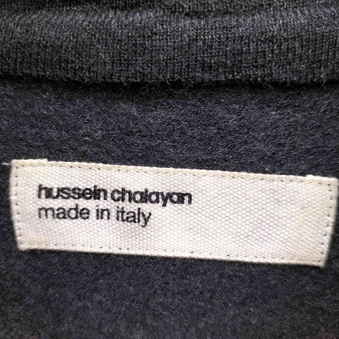 hussein chalayan ウール クルミ スナップボタン フレンチスリーブ スタンドカラー ワンピース レディース 42