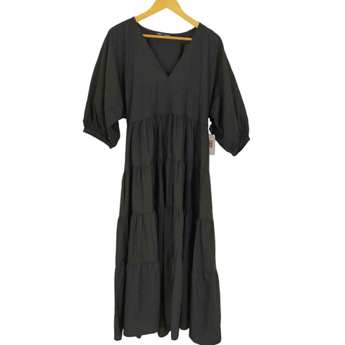 ザラ ZARA ポプリンパネルワンピース レディース import:S
