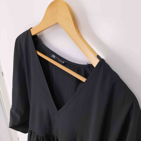 ザラ ZARA ポプリンパネルワンピース レディース import:S