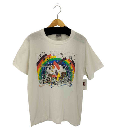 オニータ ONEITA 90s USA製 シングルステッチ フロントプリント クルーネック 半袖Tシャツ メンズ