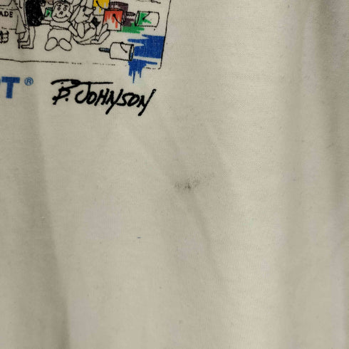 オニータ ONEITA 90s USA製 シングルステッチ フロントプリント クルーネック 半袖Tシャツ メンズ