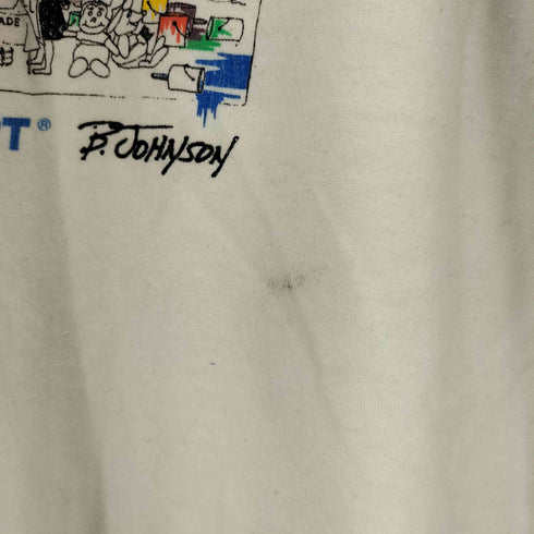 オニータ ONEITA 90s USA製 シングルステッチ フロントプリント クルーネック 半袖Tシャツ メンズ