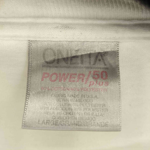 オニータ ONEITA 90s USA製 シングルステッチ フロントプリント クルーネック 半袖Tシャツ メンズ